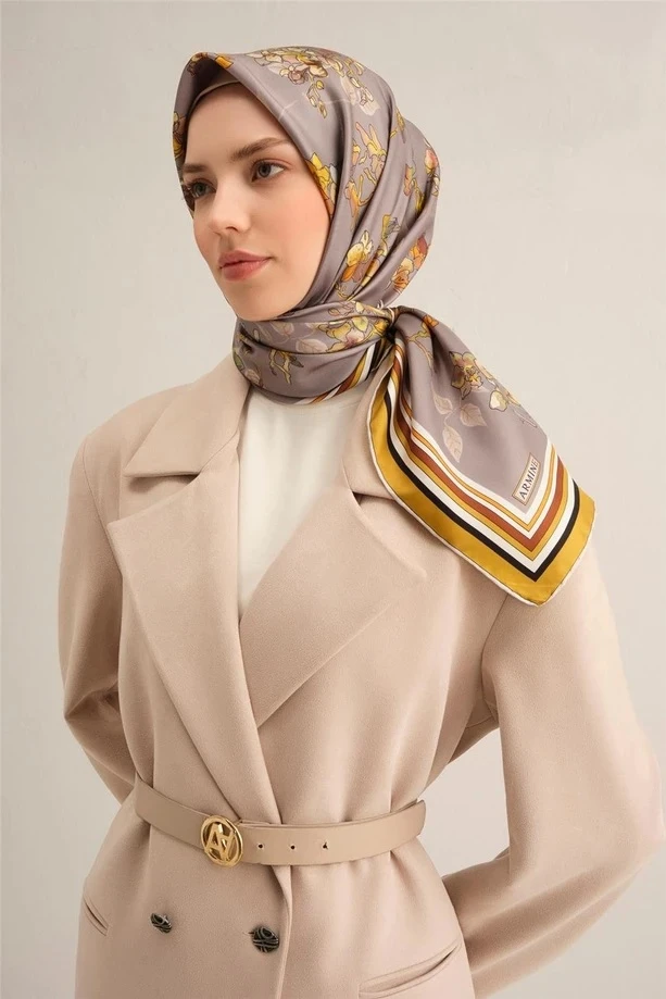 34 Armine Twill İpek Eşarp 9316D