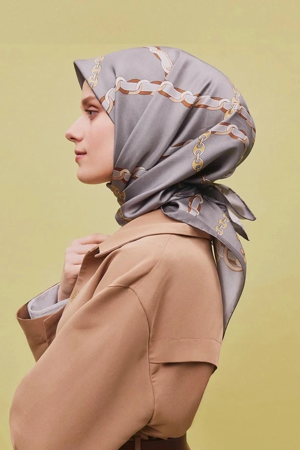 34 Armine Twill İpek Eşarp 9346D