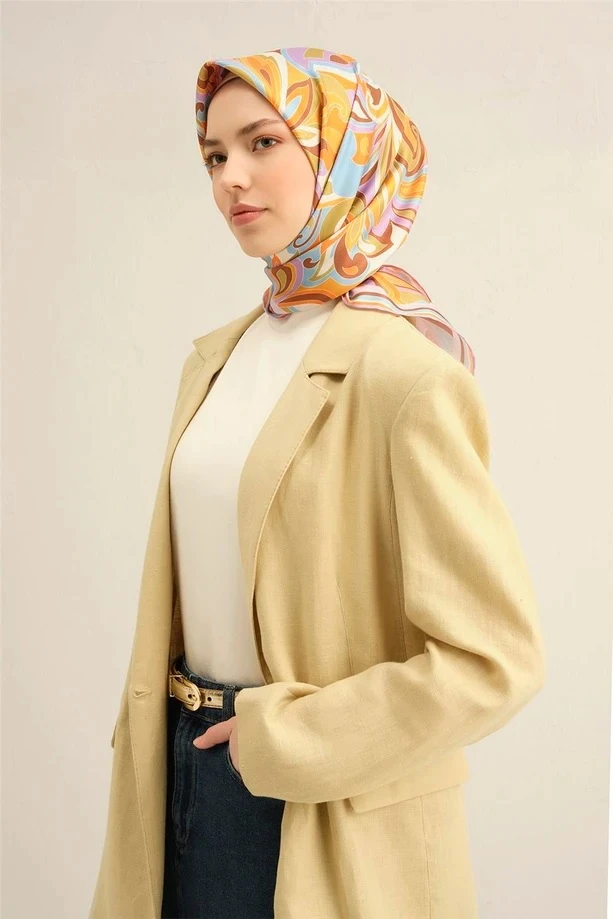 37 Armine Twill İpek Eşarp 9323D