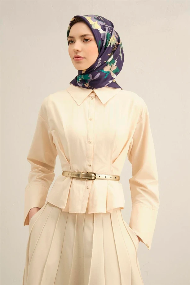 54 Armine Sura İpek Eşarp 9342D