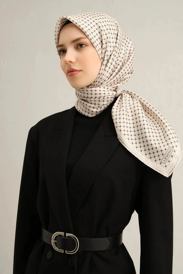 87 Armine Twill İpek Eşarp 9345D