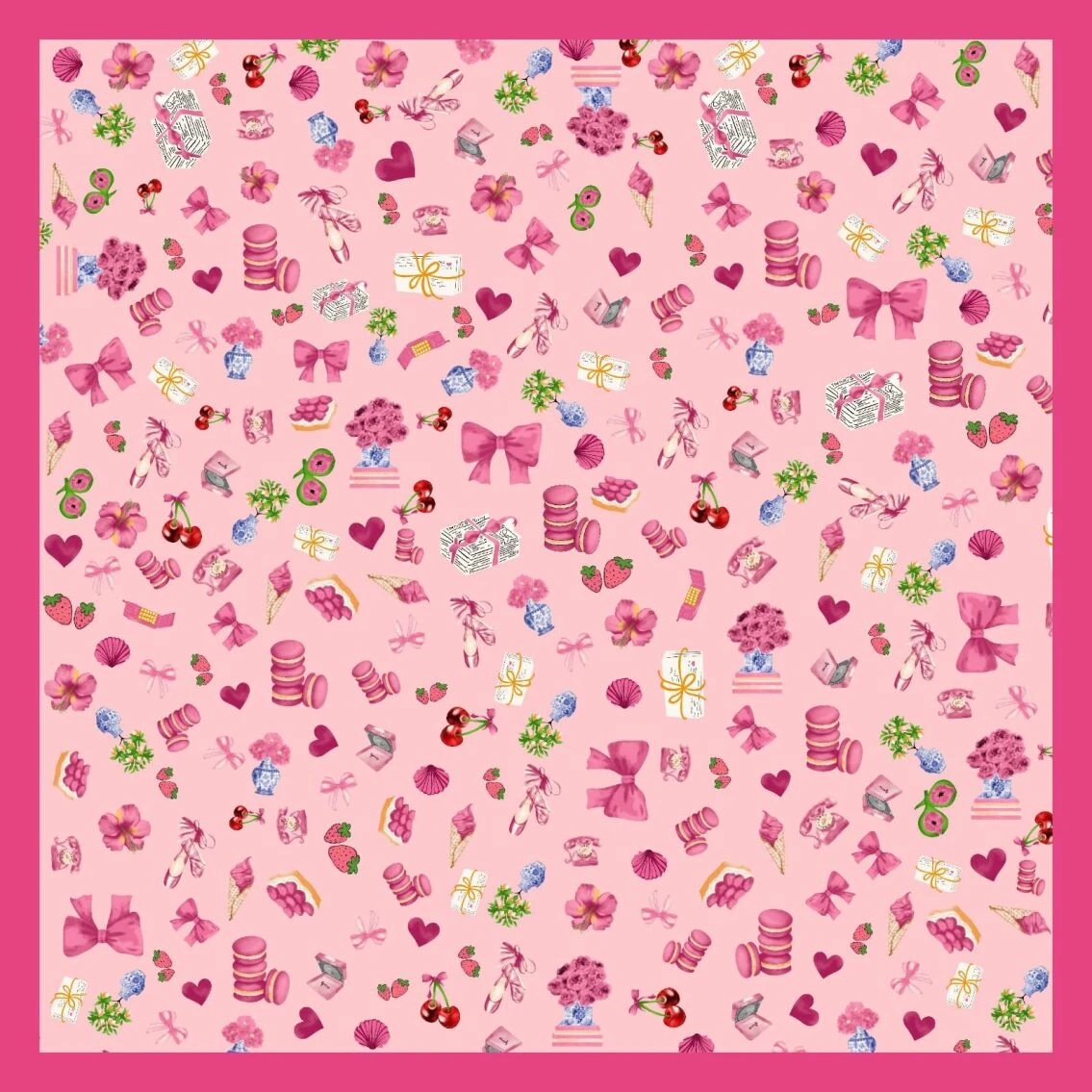 Pembe Sima BD Pamuklu Çocuk Eşarp