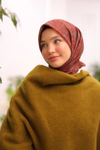 08 Silk Home Çiçekli Soft Eşarp