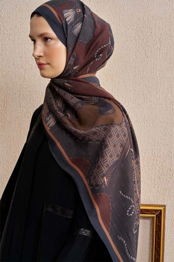 ACI KAHVE ED Scarf Celebrity Karte Şal