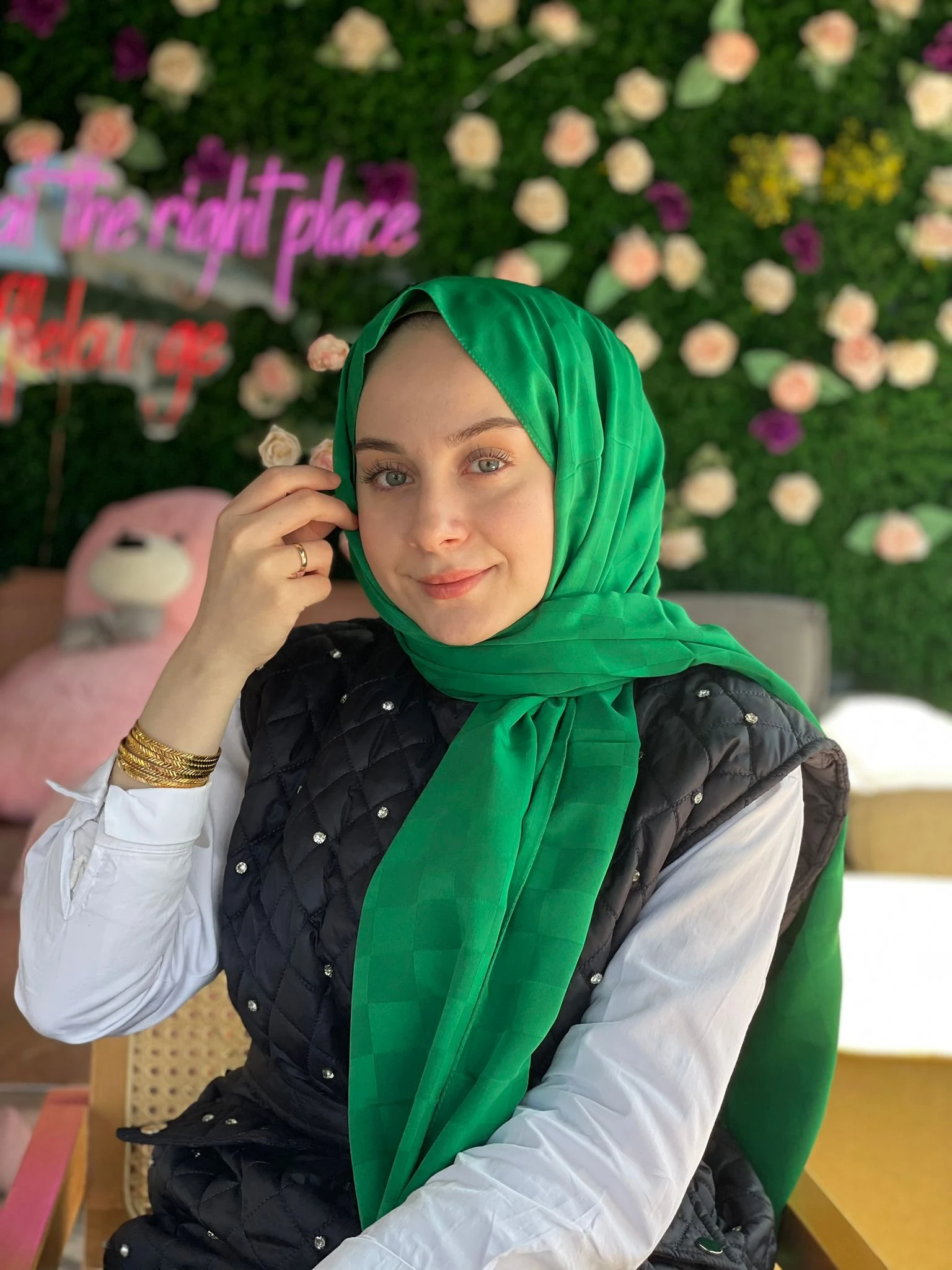 Benetton Çağrı İpek Jakar Dama Şal
