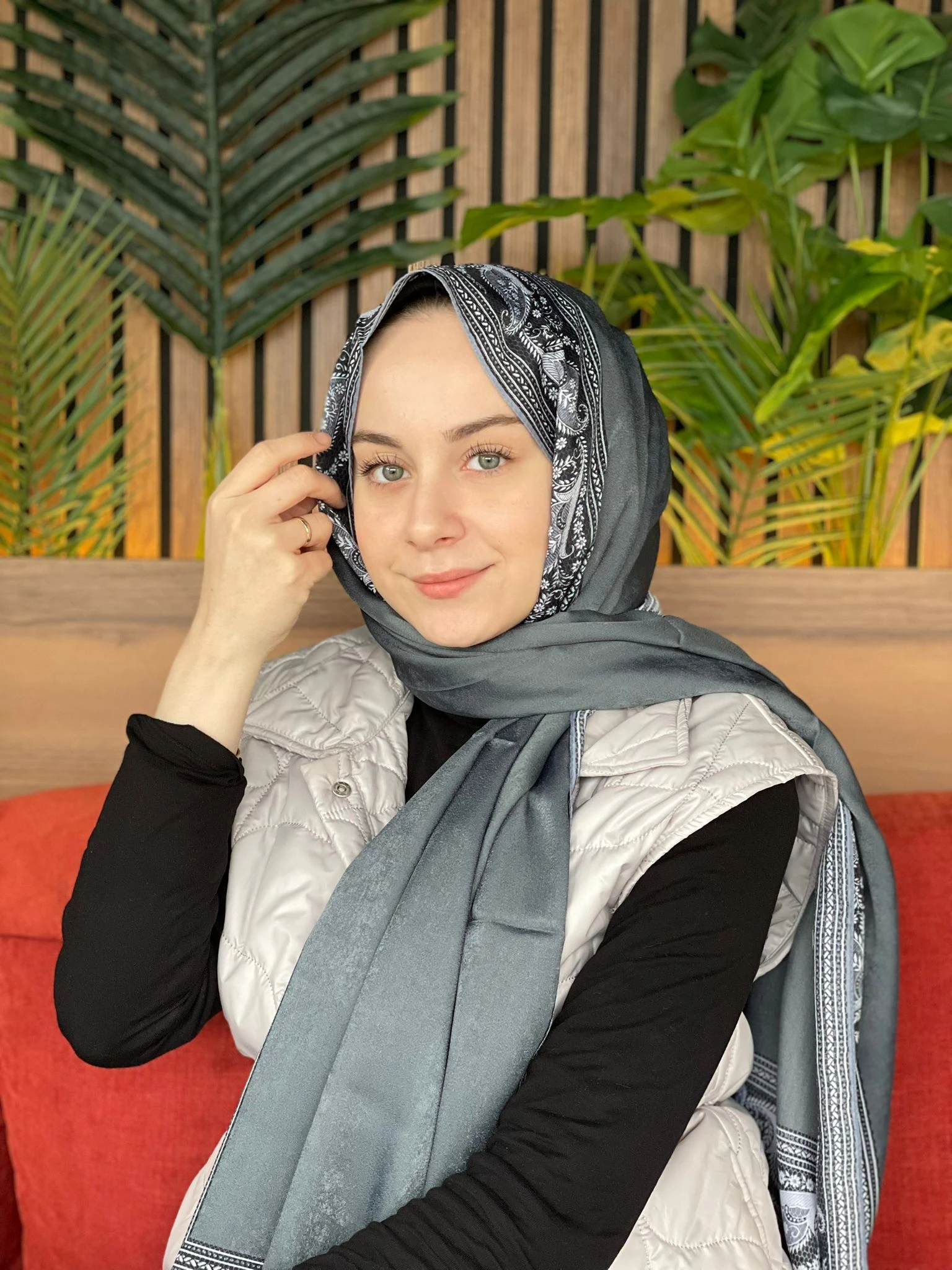 Füme Cardion Premium Etnik Desen Şal