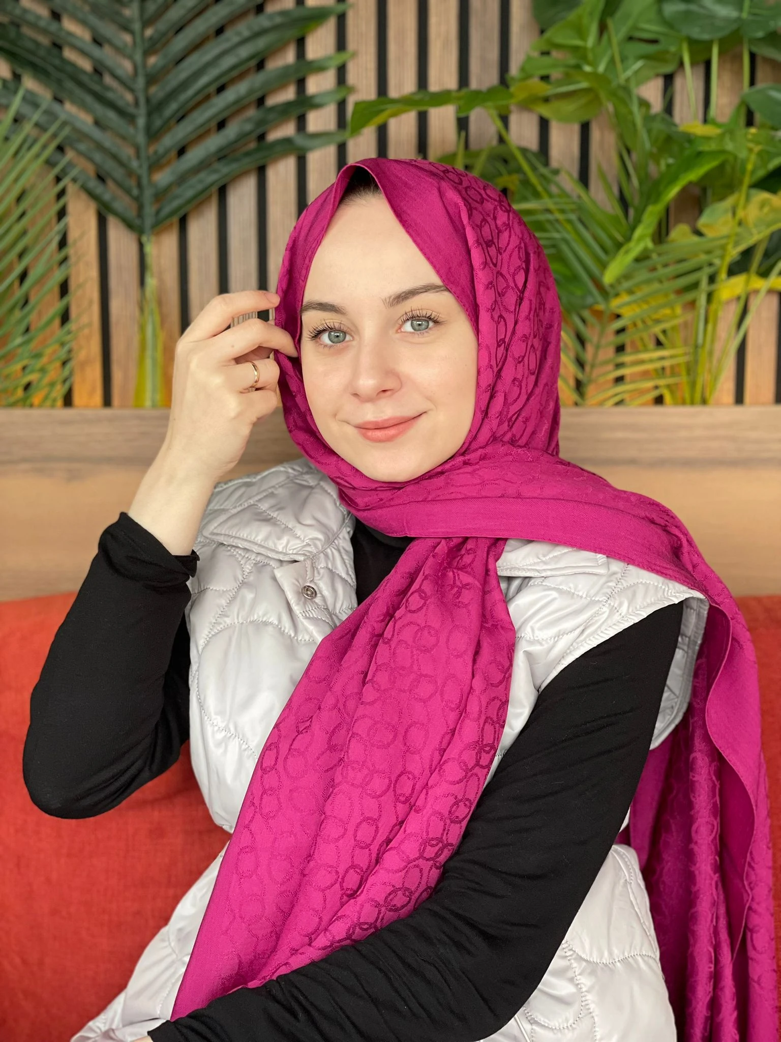 Fuşya Emproyal Native Series Lyocell Şal