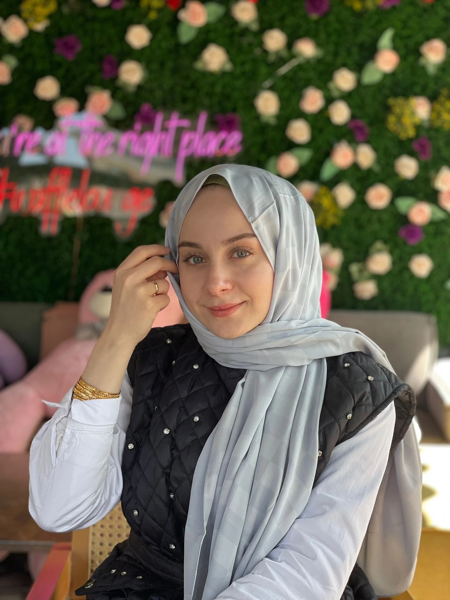 GÜMÜŞ Çağrı İpek Jakar Dama Şal