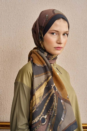 Kahverengi ED Scarf Celebrity Pietra Şal