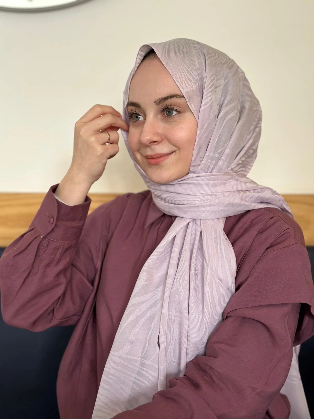 Leylak İpekevi İpek Viskon Şal 4373