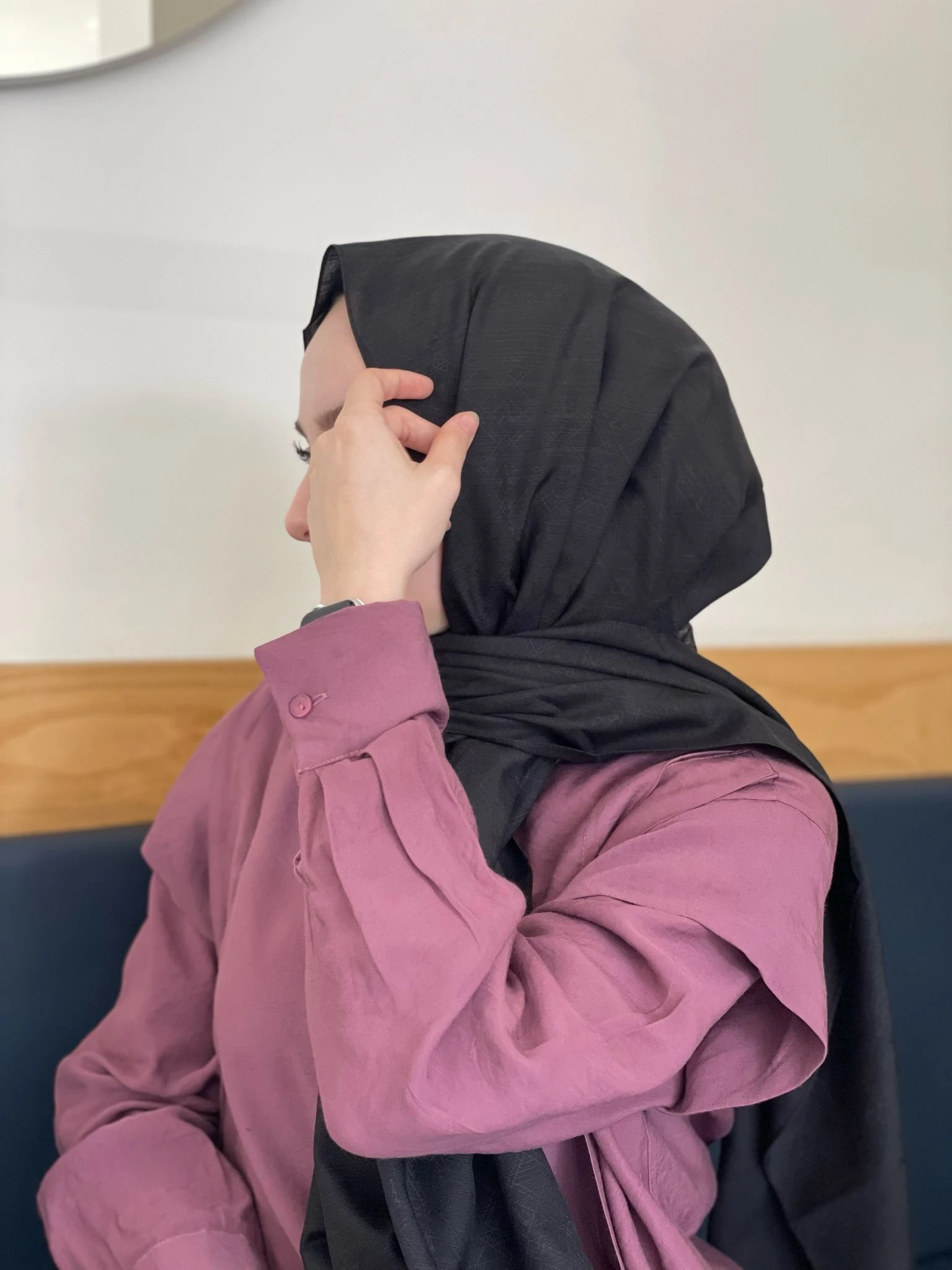 SİYAH Vismara Milano Pamuk İpek Şal