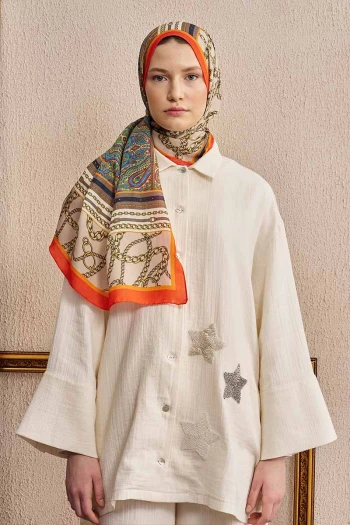 Turuncu ED Scarf Celebrity Lustre Şal