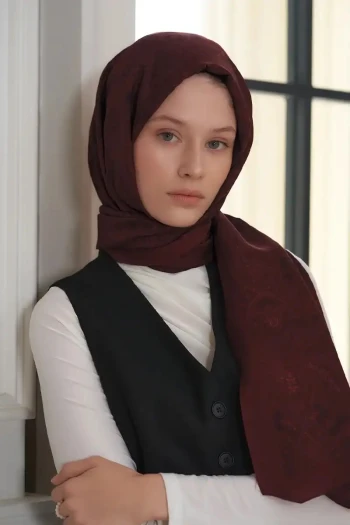 Vişne Çürüğü ED Scarf Heritage Saye Desen Şal
