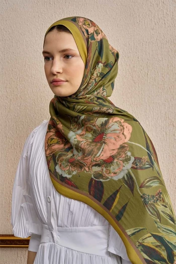 Yağ Yeşili ED Scarf Celebrity Carmina Şal