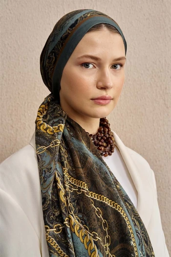 YEŞİL ED Scarf Pamuk İpek Rogue Şal