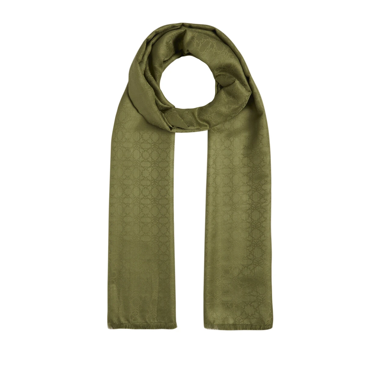 ÇAM KOKUSU İpekevi Mini Seljuk Monogram Şal 7634