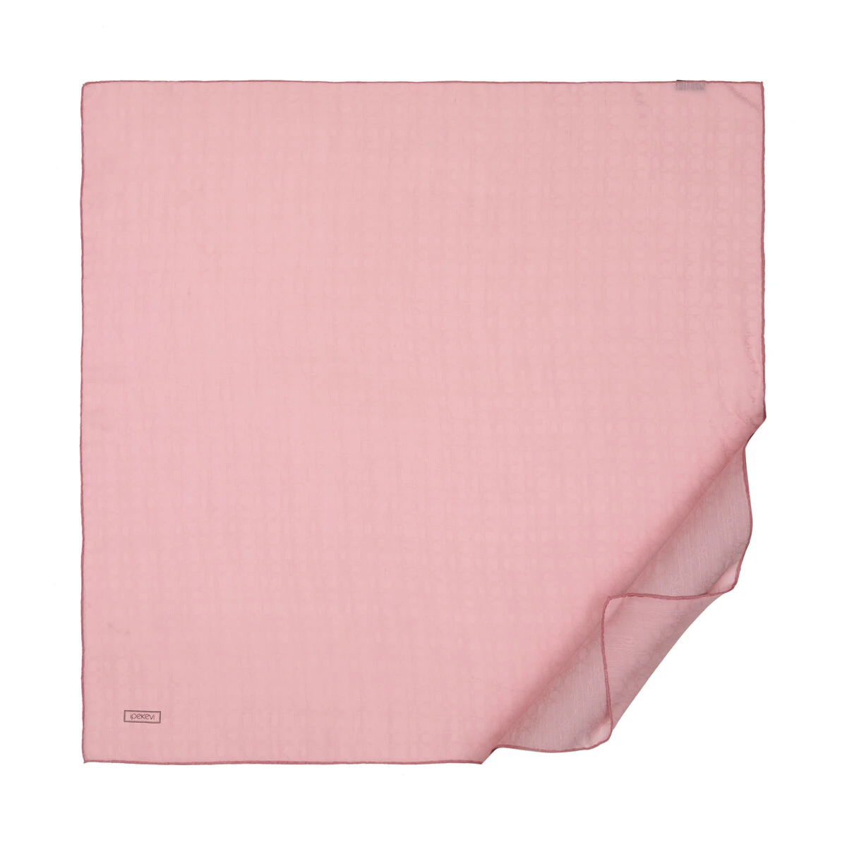 Pudra Pembe İpekevi Dört Mevsim Monogram Eşarp 4358
