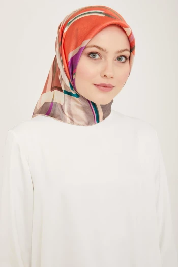 06 Armine Twill İpek Eşarp 9147D