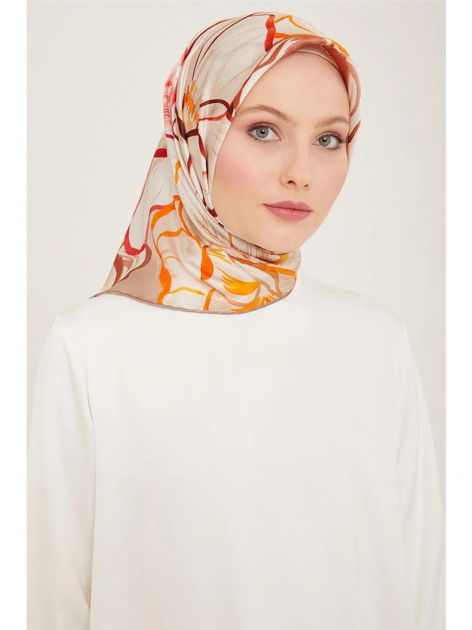 07 Armine Twill İpek Eşarp 9110D