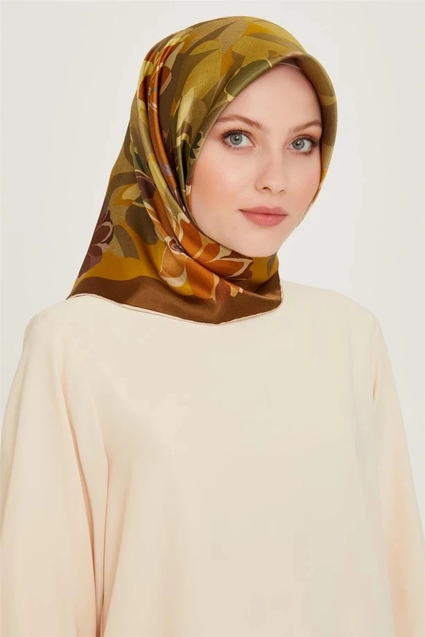 34 Armine Twill İpek Eşarp 9238D