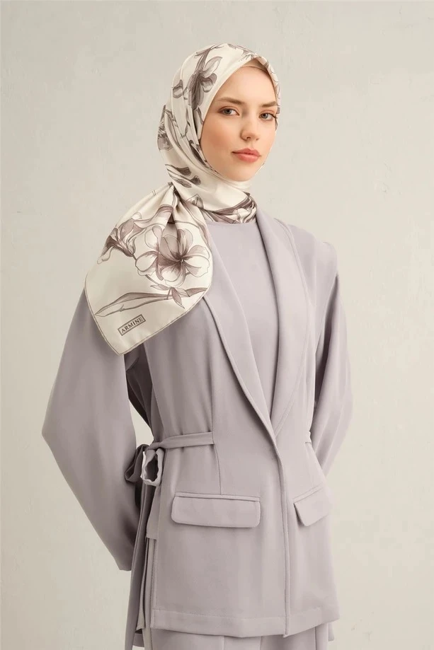 80 Armine Twill İpek Eşarp 9324D