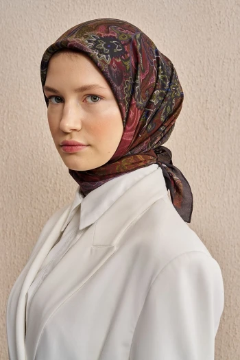 ACI KAHVE Ed Scarf Vision Art Collection Eclipse Eşarp