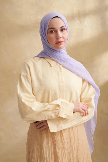 Açık Leylak Armanda Müslin Şal 3351