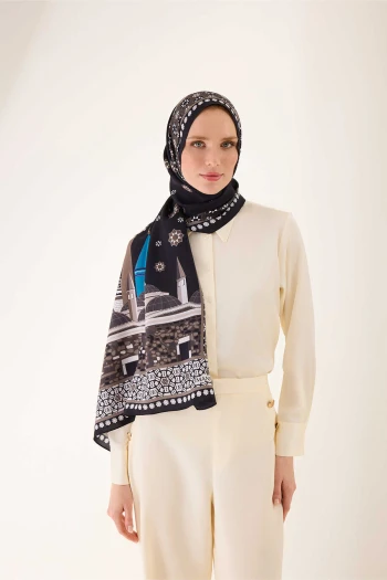 Black İmannoor Vuslat Floş Viskon Şal 251-3012
