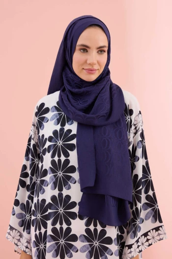 LACİVERT İmannoor Bambunoor Naia Şal 251-3027
