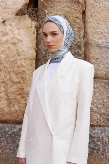 Mavi ED Scarf Glaze Chain Desen Eşarp