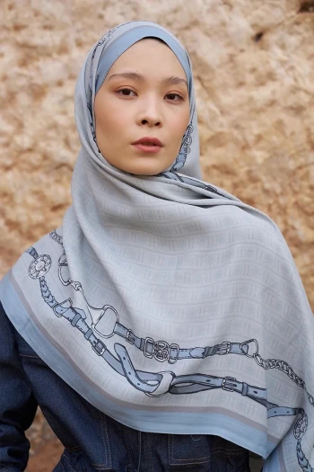Mavi ED Scarf Sunrise Kemer Desen Şal