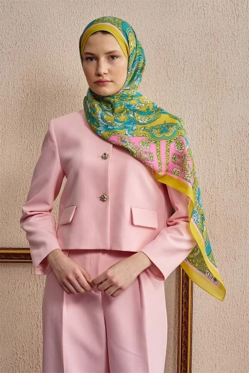 Sarı ED Scarf Celebrity Celestial Şal