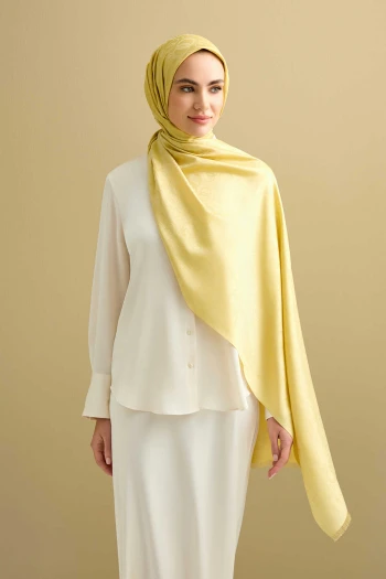 Yellow İmannoor Noor Jakar Şal 241-4012