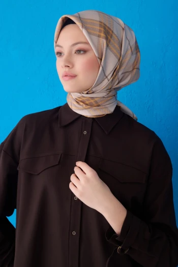01 Belli Twill İpek Eşarp 4122D