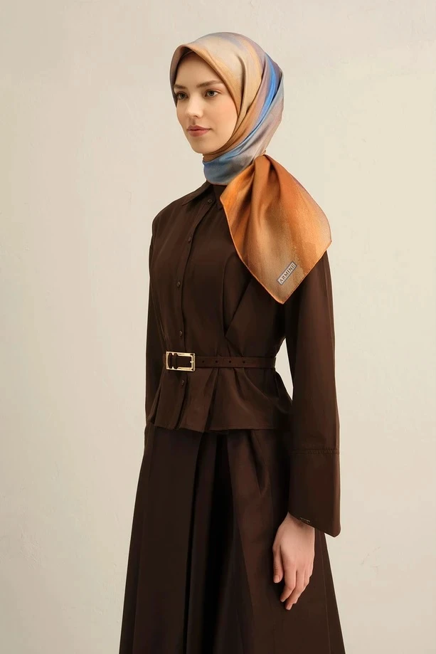 02 Armine Twill İpek Eşarp 9308D