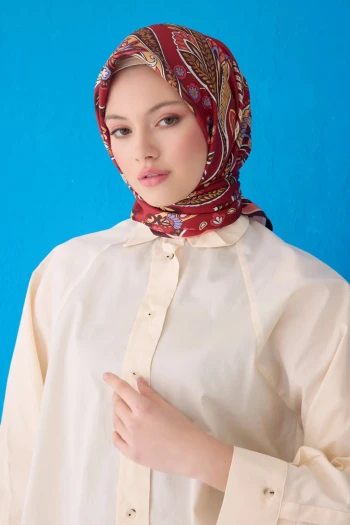 40 Belli Twill İpek Eşarp 4111D