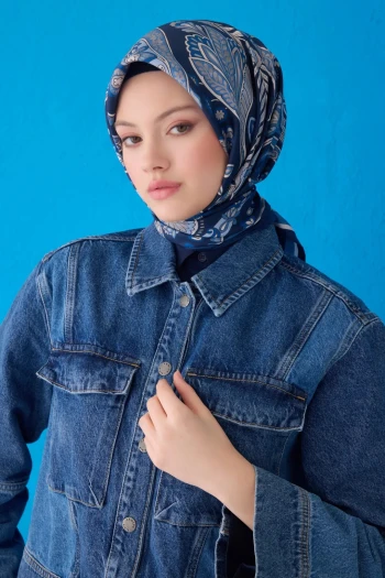 55 Belli Twill İpek Eşarp 4111D