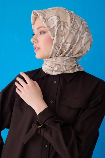 55 Belli Twill İpek Eşarp 4125D
