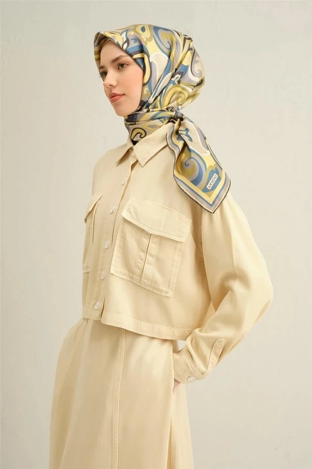 80 Armine Twill İpek Eşarp 9323D