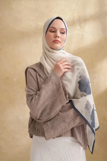 BEJ Armanda İpek Pamuk Şal 3385