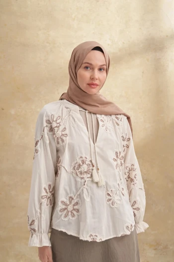 CAMEL Armanda Barok Desen Şal 3357