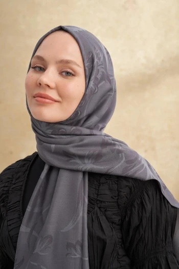 Füme Armanda Barok Desen Şal 3357