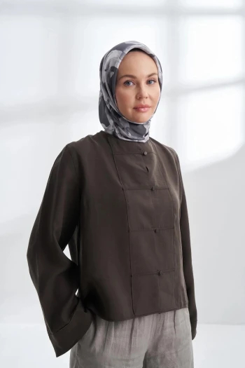 Füme Armanda Twill İpek Eşarp 4305
