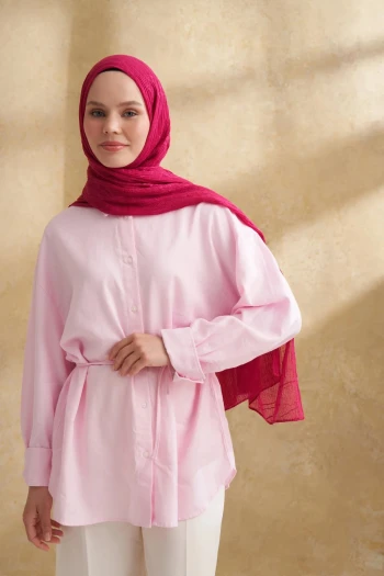 Fuşya Armanda Müslin Şal 3351