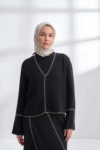 Krem Armanda Twill İpek Eşarp 4306