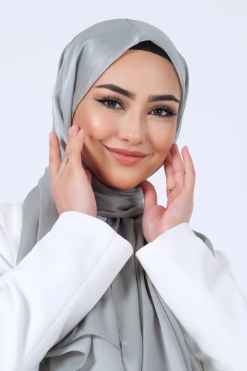 Mint Harem Scarf Kristal Saten Şal