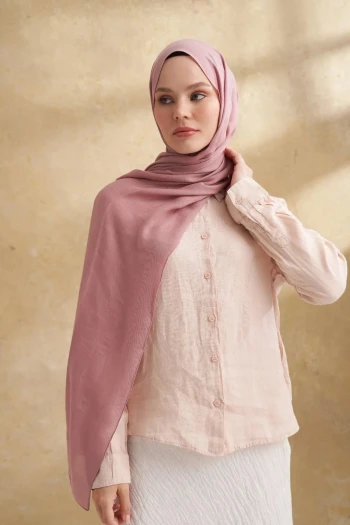 Pudra Armanda Pamuk Modal Aden Desen Şal 3355
