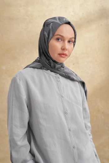 SİYAH Armanda Barok Desen Şal 3357