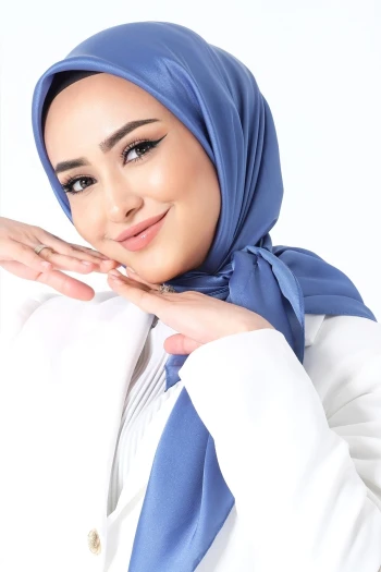Veri Peri Harem Scarf Kristal Saten Eşarp