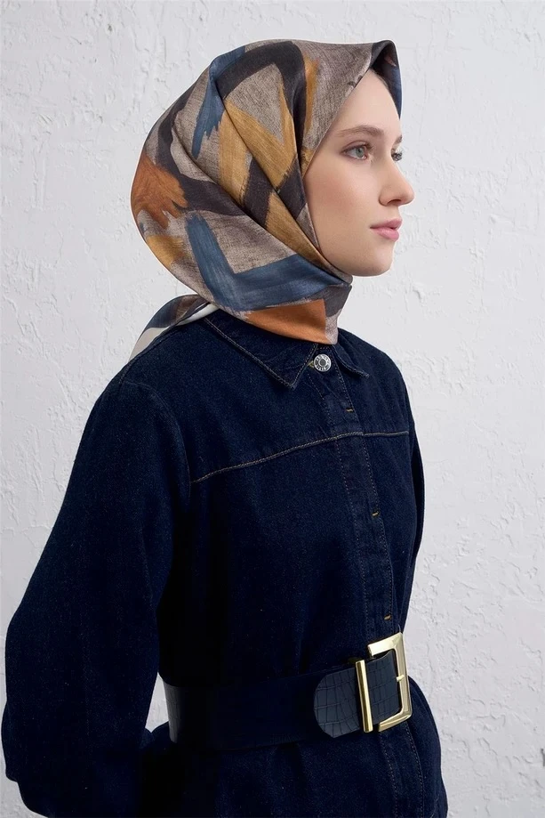 01 Armine Twill İpek Eşarp 9413D